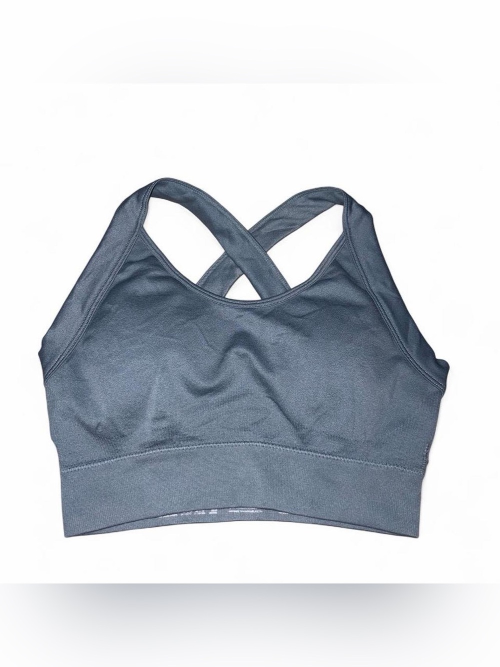 Women’s Cross-Back Sports Bra - Slate Gray/Blue